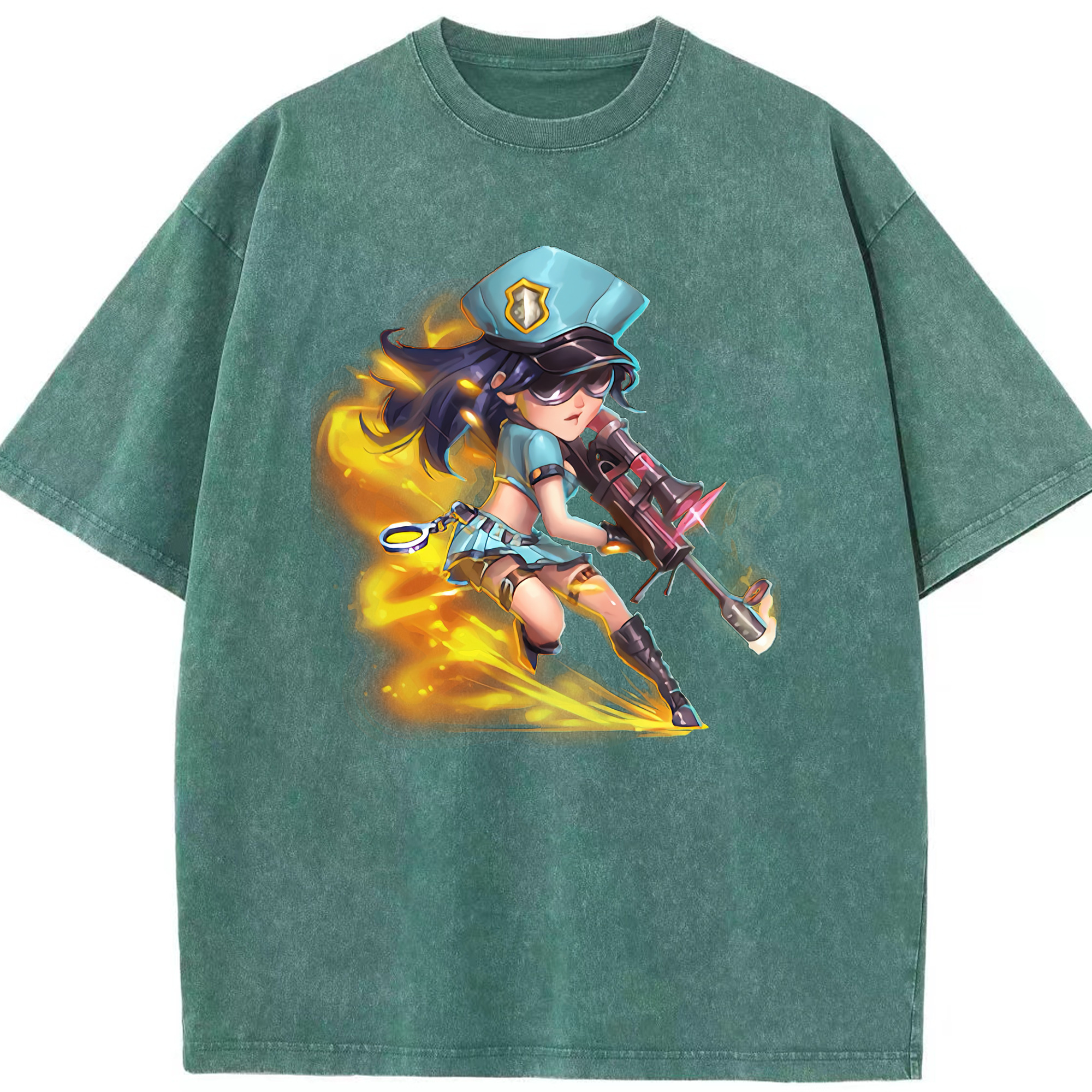 リーグ・オブ・レジェンド League of Legends LOL 綿100% ヴィンテージ風 半袖Tシャツ（フロントプリント）